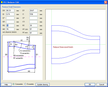 Reducer detail dimensions